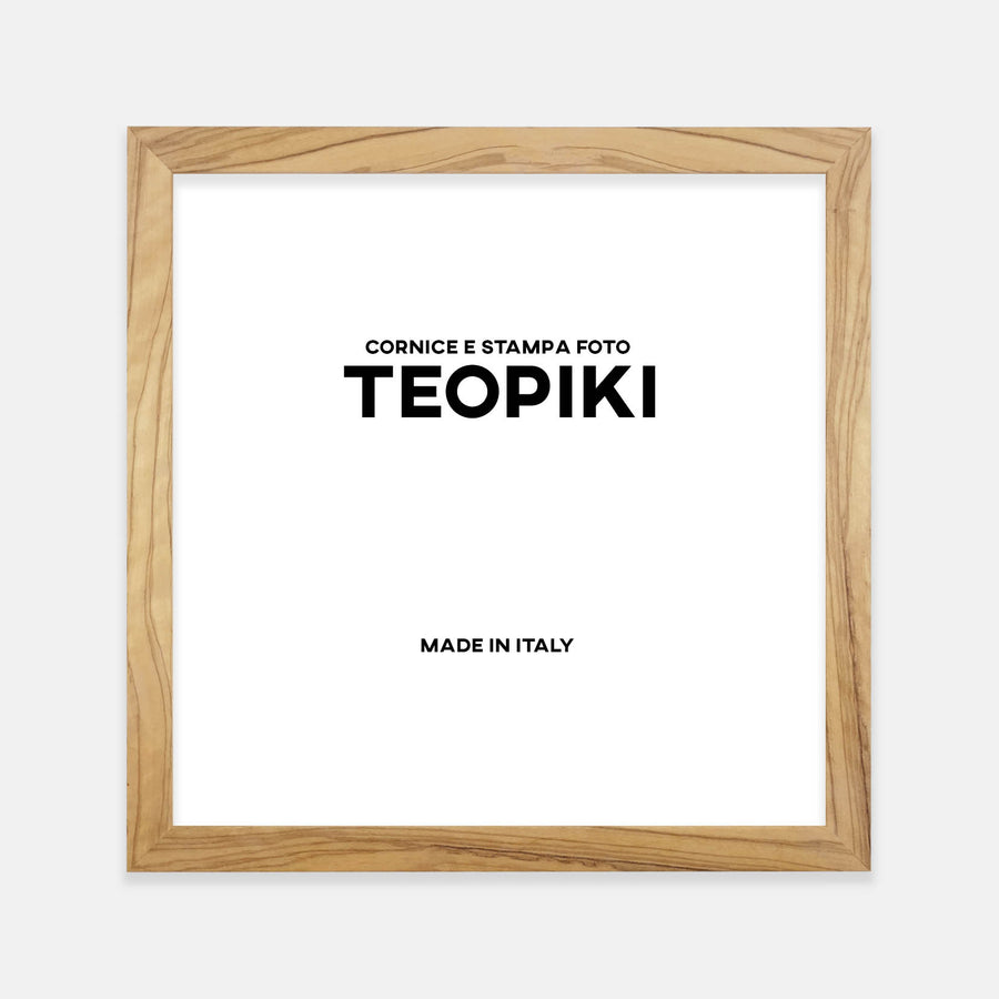 Cornice naturale in legno ulivo impiallacciato