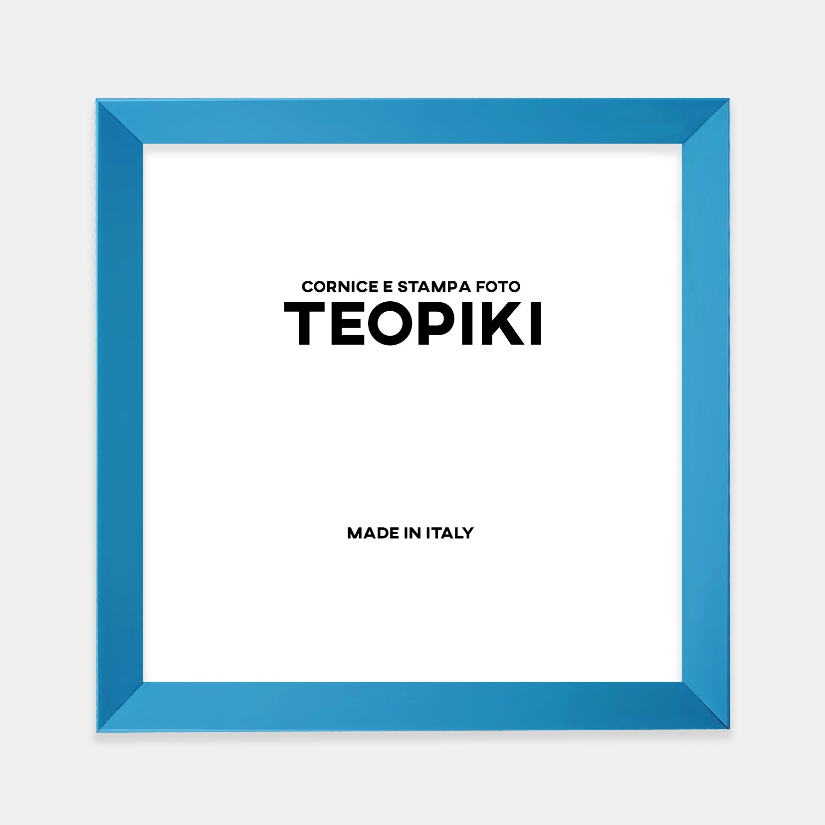 Cornice azzurra opaca moderna