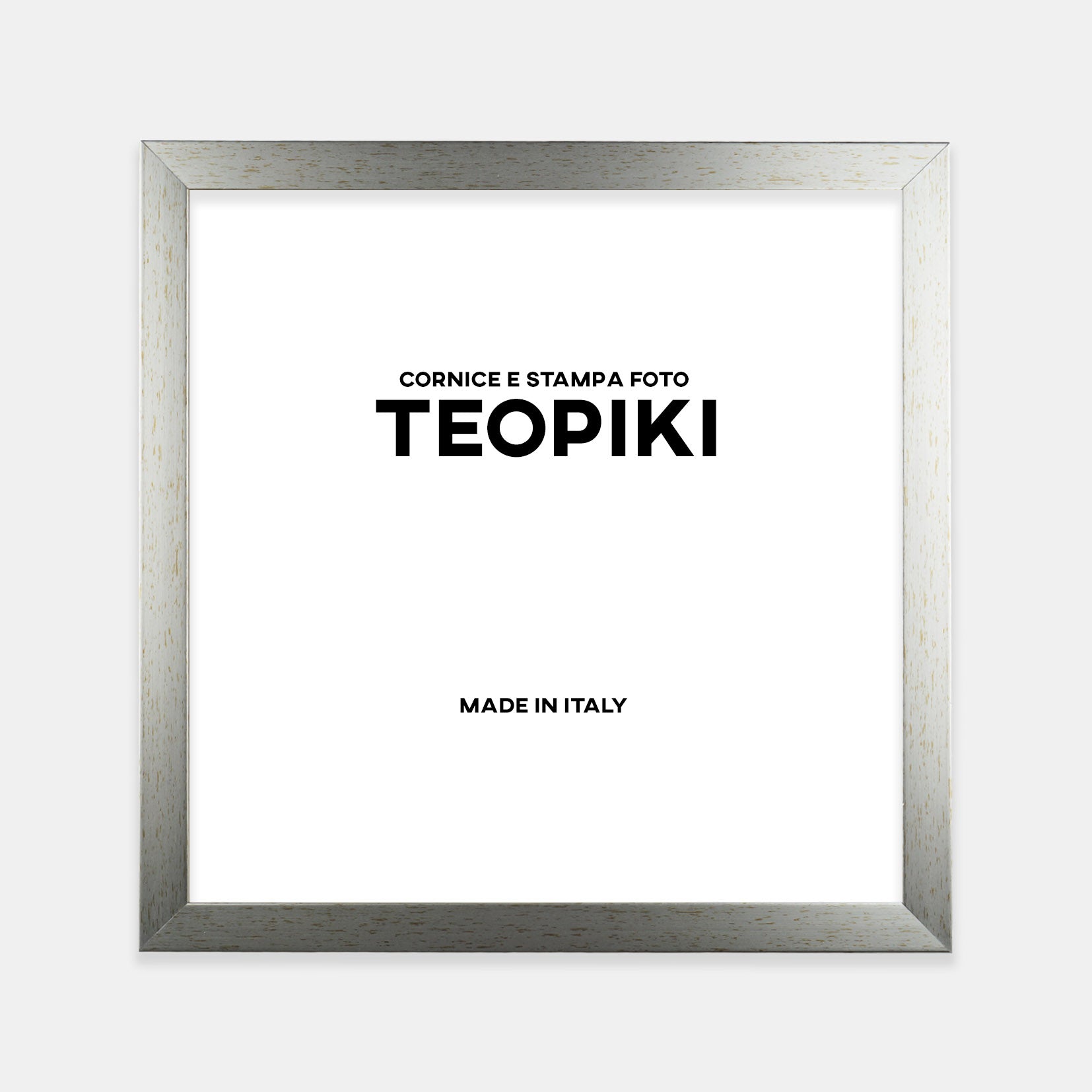 Cornice moderna liscia argento