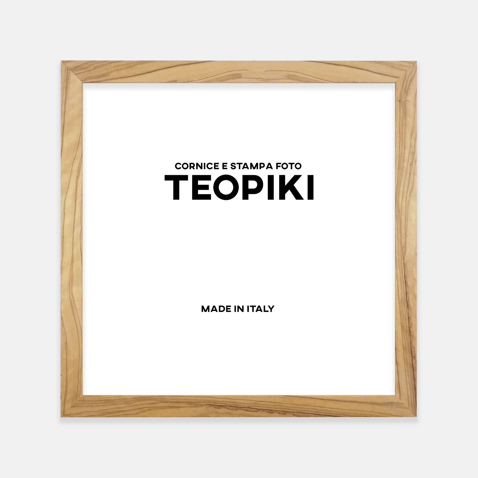 Cornice naturale in legno ulivo impiallacciato